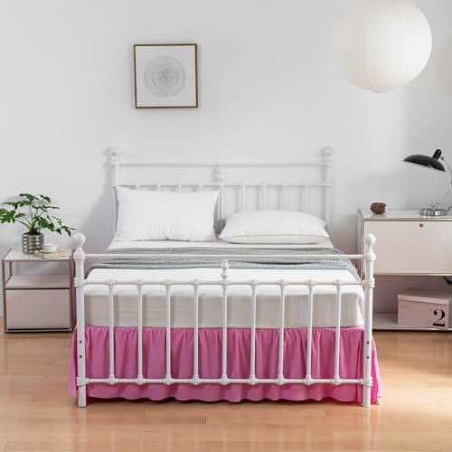 Bed Skirt Queen Size Ruffled Bed Skirts with Split Corners - Image 5