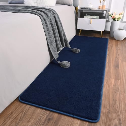AROGAN Shag Runner Rug for Hallways, 2x6 Feet Washable Rugs, Navy Blue - Image 5