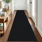 EARTHALL Washable Runner Rug, Non Slip Entry Runner, 2x8 Ft, Black Heather by Unknown