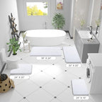 OLANLY Bathroom Runner Rugs 47x17, Extra Soft Absorbent Chenille Bath Rugs - Image 2