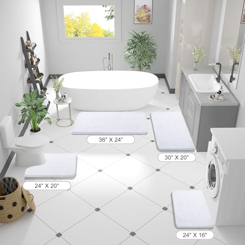 OLANLY Large Bathroom Rugs 40x32, Extra Soft Absorbent Chenille Bath Rugs - Image 2