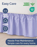 CGK Wrap Around Dust Ruffle Bed Skirt - Full Size, 14" Inch, Lavender - Image 6