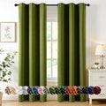 MIULEE Blackout Curtains for Bedroom 2 Panel 40"x72" Long Light Olive Green by MIULEE