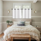 MIULEE Blackout Curtains for Bedroom 2 Panels 40 x 36 Inch Long Pure White - Image 7