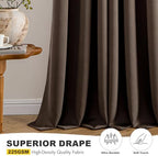 MIULEE Blackout Curtains for Bedroom 2 Panels 40"x54" Long Chocolate Brown - Image 5