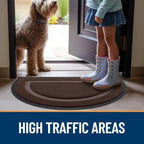 OLANLY Half Circle Front Door Mat Outside 59x23 All-Season Rubber Doormat - Image 7