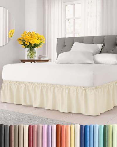CGK Wrap Around Bed Skirt - College Dorm Room - 12" Inch, Twin/Twin XL by CGKUnlimited