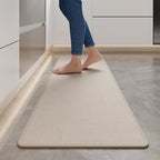 YDKGL Long Kitchen Runner Rugs Kitchen Mat Non Slip Washable Beige 17"x59" by YDKGL