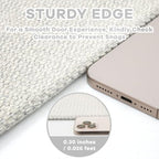 EARTHALL Washable Runner Rug, Non Slip Bedside Rug, 2x7 Ft, Cream/Grayish - Image 3