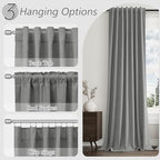 Guken 100% Blackout Linen Curtains 80 Inch Length 2 Panels Set for Living Room Bedroom Back Tab Thermal Insulated Black Out Linen Drapes Room Darkening Window Curtains,Dark Grey - Image 6