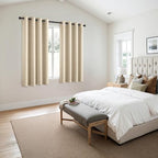 MIULEE Blackout Curtains for Bedroom 2 Panels 50 x 63 Inch Long Cream Beige - Image 6