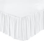Amazon Basics Ruffled Bed Skirt, Classic Style, Wrinkle and Fade Resistant, Machine Washable, 16" Drop, Full, White - Image 2