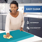 KitchenClouds Kitchen Mat Cushioned Anti Fatigue Kitchen Rug Non Slip Standing Mat Comfort Floor Mats for Sink Office (17.3"x28"- 0.8inch,Green) - Image 3