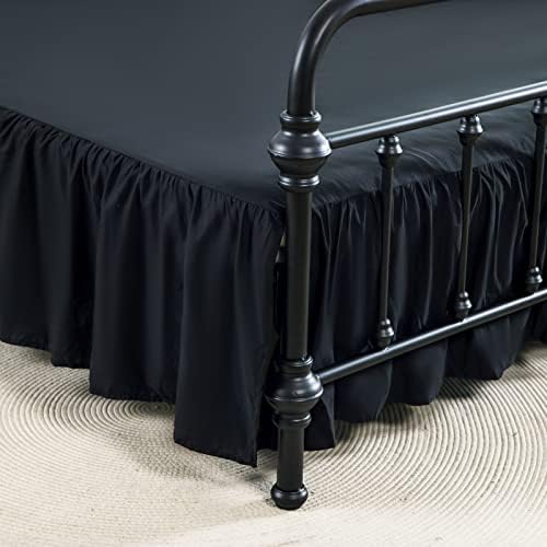 Bed Skirt Twin Size Ruffled Bed Skirt with Split Corners by xuandian