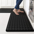 TranquilRelax 2-Piece Kitchen Mats, Cushioned Non-Slip Floor Mats, Black by Unknown