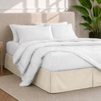 Bare Home Bed Skirt 15-Inch Drop 1800 Ultra-Soft (Full, Sand) - Image 2