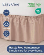 CGK Wrap Around Bed Skirt - College Dorm Room - 14" Inch, Twin/Twin XL - Image 6