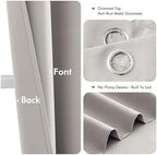 MIULEE Blackout Curtains for Bedroom 2 Panels 40 x 45 Inch Long Cobblestone - Image 4