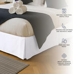 Twin Size Pleated Bed Skirt, Hides Under-Bed Storage 15 Inch Drop, White - Image 5
