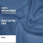 PureFit Wrap Around Ruffled Bed Skirt, Navy, Queen/King - 14" Drop - Image 6