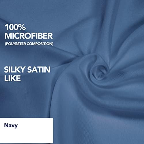 PureFit Wrap Around Ruffled Bed Skirt, Navy, Queen/King - 14" Drop - Image 6