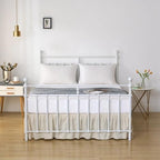 Bed Skirt Queen Size Ruffled Bed Skirts with Split Corners - Image 6