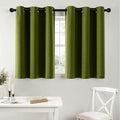 MIULEE Blackout Curtains for Bedroom 2 Panel 40"x36" Long Light Olive Green by MIULEE