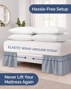 CGK Wrap Around Bed Skirt - College Dorm Room - 16" Inch, Twin/Twin XL - Image 2
