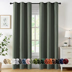 MIULEE Blackout Curtains for Bedroom 2 Panel 40 x 72 Inch Long Dark Mallard by MIULEE