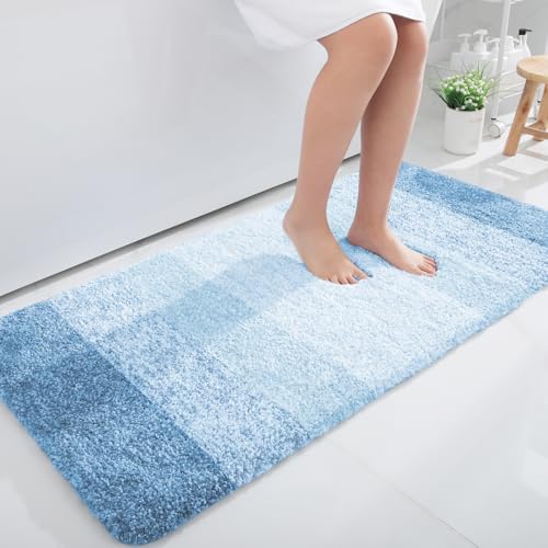 OLANLY Bathroom Runner Rug 45x27, Extra Soft Absorbent Microfiber Bath Rugs by OLANLY