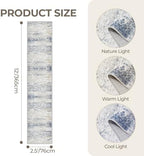 2'6 x 12' Runner Rug Non Slip,Washable Kitchen Rugs,Blue - Image 2