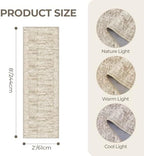 2x8 Runner Rug Non Slip,Washable Hallway Runner Rug,Brown - Image 2