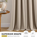 MIULEE Blackout Curtains for Bedroom 2 Panels 40 x 54 Inch Long Taupe - Image 5