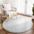 Ophanie Round Rug 4Ft White Circle Area Rug, Aesthetic Room Decor, Fluffy Fuzzy Bedroom Carpet, Plush Soft Shaggy Living Room Rugs for Kids Home, Nursery with 99 pcs Pile fibers by Ophanie