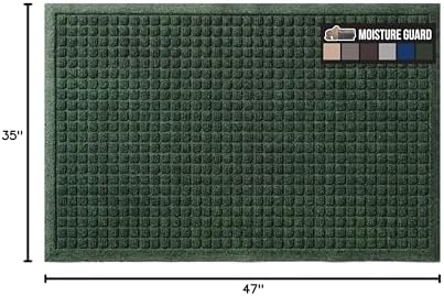 GORILLA GRIP® HydroABSORB Door Mat for Indoor Outdoor Use, 47x35 Green - Image 2