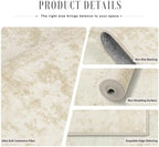 2x6 Washable Runner Rug：Modern Abstract Kitchen Soft Carpet Beige - Image 7