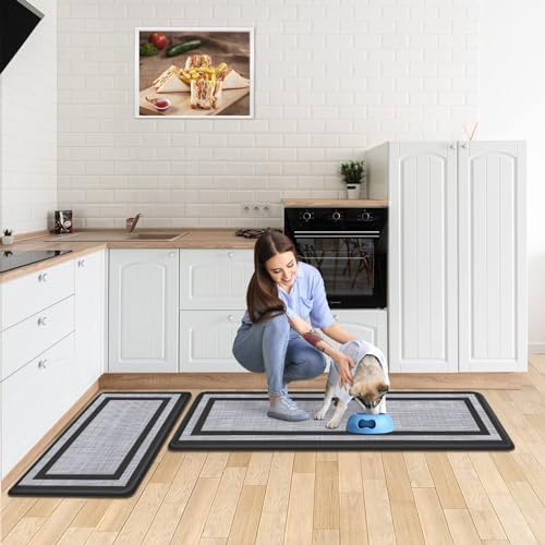 Mattitude Kitchen Mats Set of 2,Cushioned Anti-Fatigue Non-Skid Rug Sets - Image 6