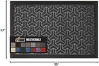 GORILLA GRIP WeatherMAX Door Mat, Indoor Outdoor Use, 35x23, Gray Geometric - Image 2