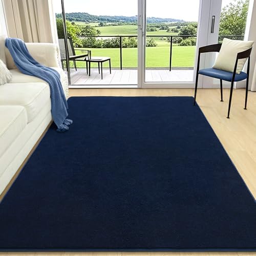 AROGAN 4x6 Area Rugs for Living Room Non Slip Dorm Bedroom Rug, Navy Blue - Image 2