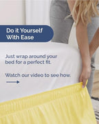 Wrap Around Dust Ruffle Bed Skirt - College Dorm Room - Twin/Twin XL - Image 3