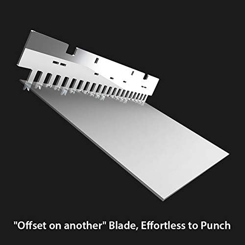 OFFNOVA Binding Machine, 21-Hole 450 Sheets Paper Comb Punch Binder Machine for Letter Size / A4 / A5 Paper, Easy to Punch Handle, Adjustable Margin