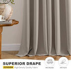 MIULEE Blackout Curtains for Bedroom 2 Panels 40 x 84 Inch Long Stone - Image 5