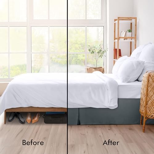 Utopia Bedding Queen Bed Skirt - 20 Pack - Soft Quadruple Pleated Ruffle - Easy Fit with 16 Inch Tailored Drop - Hotel & B&B Quality, Shrinkage and Fade Resistant (Queen, Grey) - Image 3