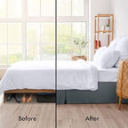 Utopia Bedding Queen Bed Skirt - 20 Pack - Soft Quadruple Pleated Ruffle - Easy Fit with 16 Inch Tailored Drop - Hotel & B&B Quality, Shrinkage and Fade Resistant (Queen, Grey) - Image 3