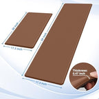 StepRite Kitchen Mats for Floor, 2-Pack Anti-Fatigue Rugs, Terracotta Brown - Image 2
