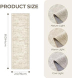 2'6 x 8' Runner Rug Non Slip,Washable Kitchen Rugs,Beige - Image 2