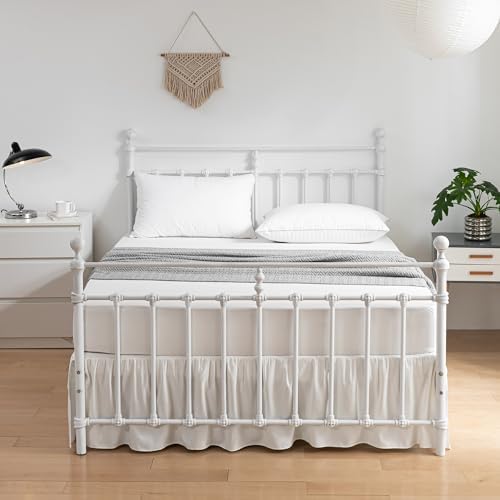 Bed Skirt King Size Ruffled Bed Skirt with Split Corners - Image 3