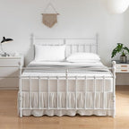 Bed Skirt Twin Size Ruffled Bed Skirt with Split Corners - Image 4