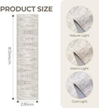 2x8 Runner Rug Non Slip,Washable Hallway Runner Rug,Taupe - Image 2