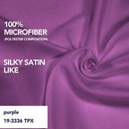 PureFit Wrap Around Ruffled Bed Skirt, Purple, Twin/Full - 18" Drop - Image 6
